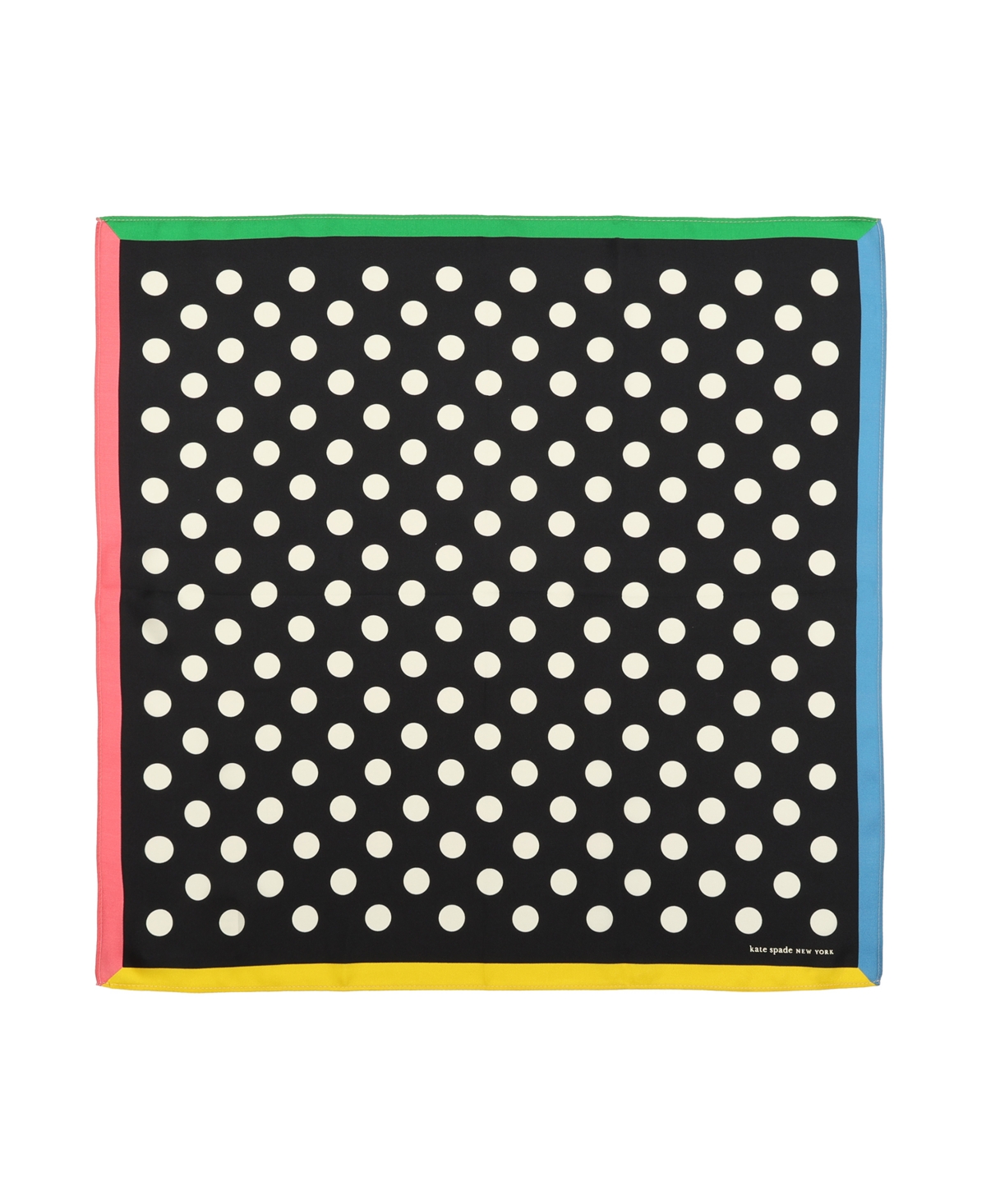 Women's Breezy Dot Silk Bandana Scarf - Planetary Navy Cream