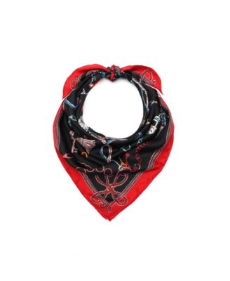 Women's Lock and Key Silk Square Scarf