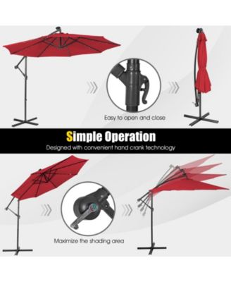 10 Feet Patio Cantilever Umbrella with Tilting System