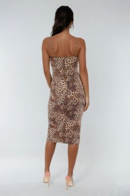 Women's Printed DTY Slip Midi Dress