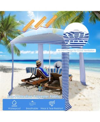 6.6 x 6.6 Feet Foldable and Easy-Setup Beach Canopy With Carry Bag