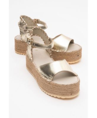 Serez Leather Platform Espadrilles Sandal (Women)