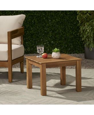 Outdoor Patio Acacia Wood Square Outdoor Side Table