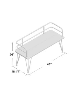 Zion Industrial Wood And Metal Bench Chair