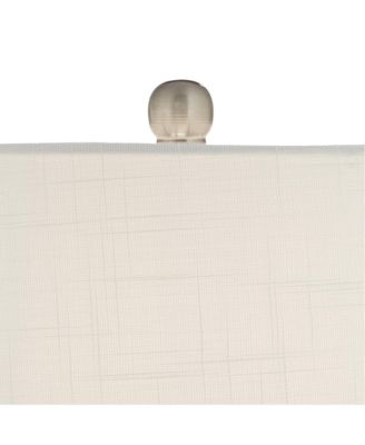 Coastal Accent Table Lamps 20.5" High Set of 2 Small Clear Glass Fillable Shells White Drum Shade for Living Room Family Bedroom