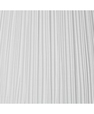 Set of 2 Bell Lamp Shades White Mushroom Pleated Small 5" Top x 11" Bottom x 7.5" Slant Candelabra Clip-On Fitting