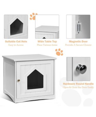Sidetable Nightstand Weatherproof Multi-function Cat House