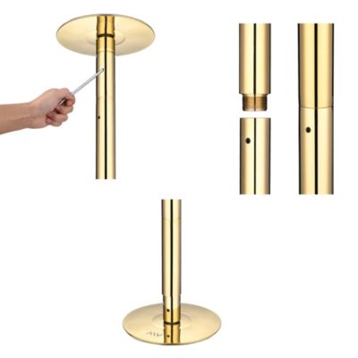 11 FT Spinning Static Dancing Pole Kit w/ Extensions Fitness Dance Exercise Gold