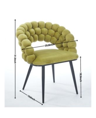 Green Modern Chairs (Set of 2), Gold Legs