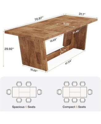 6FT Conference Table Set of 4, Rectangular Seminar Table for Meeting Room, Solid Executive Business Furniture Boardroom Desk