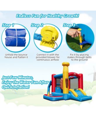 Baseball Themed Inflatable Bounce House with Ball Pit and Ocean Balls with 735W Blower