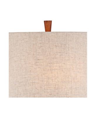 Omar Modern Modern Mid Century Table Lamps 28 3/4" Tall Set of 2 Brown Wood Oatmeal Tapered Drum Shade for Bedroom Living Room Bedside
