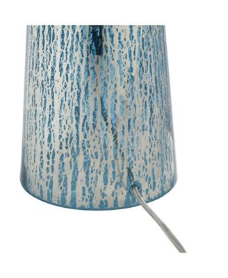 Marcus Modern Table Lamps 30" Tall Set of 2 Mercury Glass Column White Drum Shade for Bedroom Living Room Bedside Nightstand Office Home