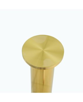 35" Glass Top Round Dining Table - Gold Legs