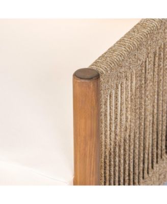 Streamdale Woven Outdoor Lounge Chair - Wood Frame, Polyester Cushions