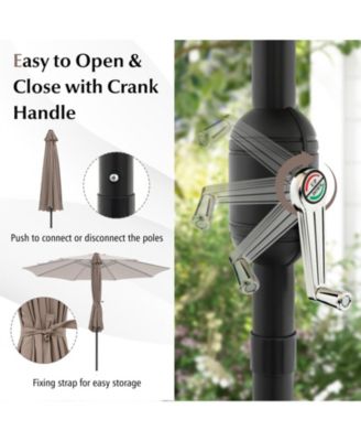10 Feet Outdoor Patio Umbrella with Tilt Adjustment and Crank