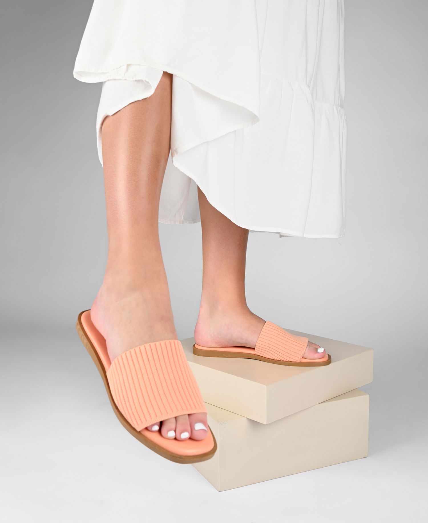 Women's Prisilla Single Band Slide Flat Sandals