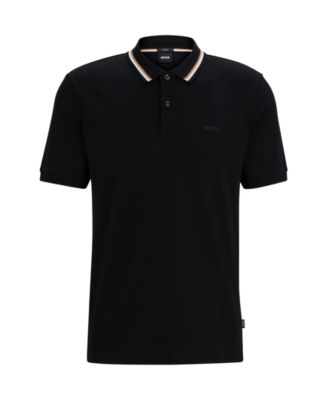 Men's Slim-Fit Striped Collar Polo