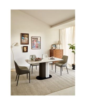 Modern PU Leather Dining Chairs with Metal Legs