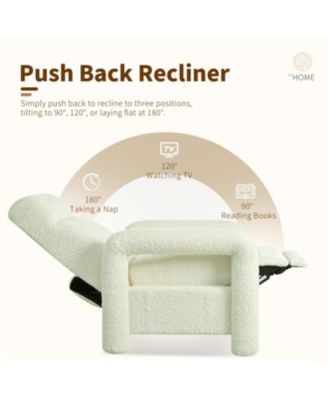 Push Back Recliner with Adjustable Backrest