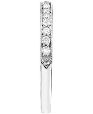 Diamond Milgrain Bead Band (1/4 ct. t.w.) in 14k White Gold