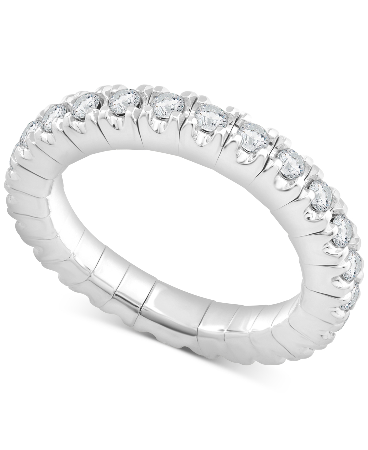 Diamond Stretch Flexible Eternity Band (3/4 ct. t.w.) in 14k Gold - White Gold