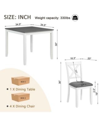 5-Piece Dining Set for 4