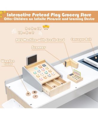 Grocery Store Playset Pretend Play Supermarket Shopping Set