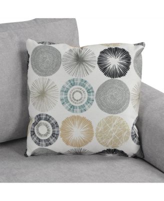 Curved Sofa with Pillows