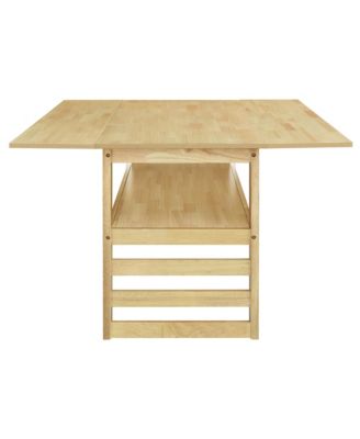 5-Piece Extendable Dining Set with Storage & Upholstered Chairs