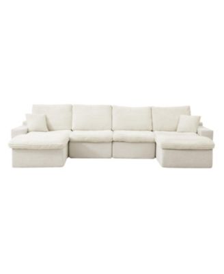 142" Cloud Sectional Sofa with Chaise, U-Shaped