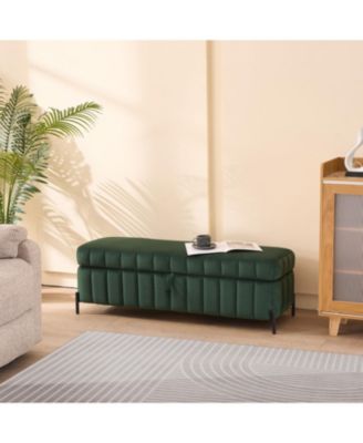 Velvet Storage Bench 49