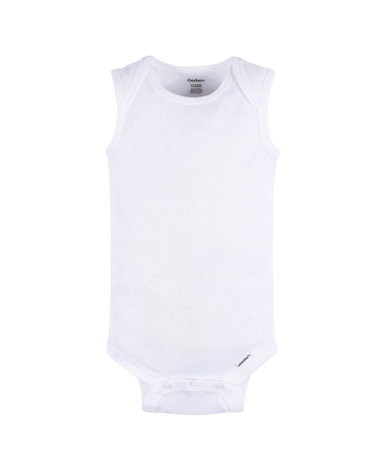 Baby Boys or Baby Girls White Sleeveless Onesies Bodysuits, 5-Pack