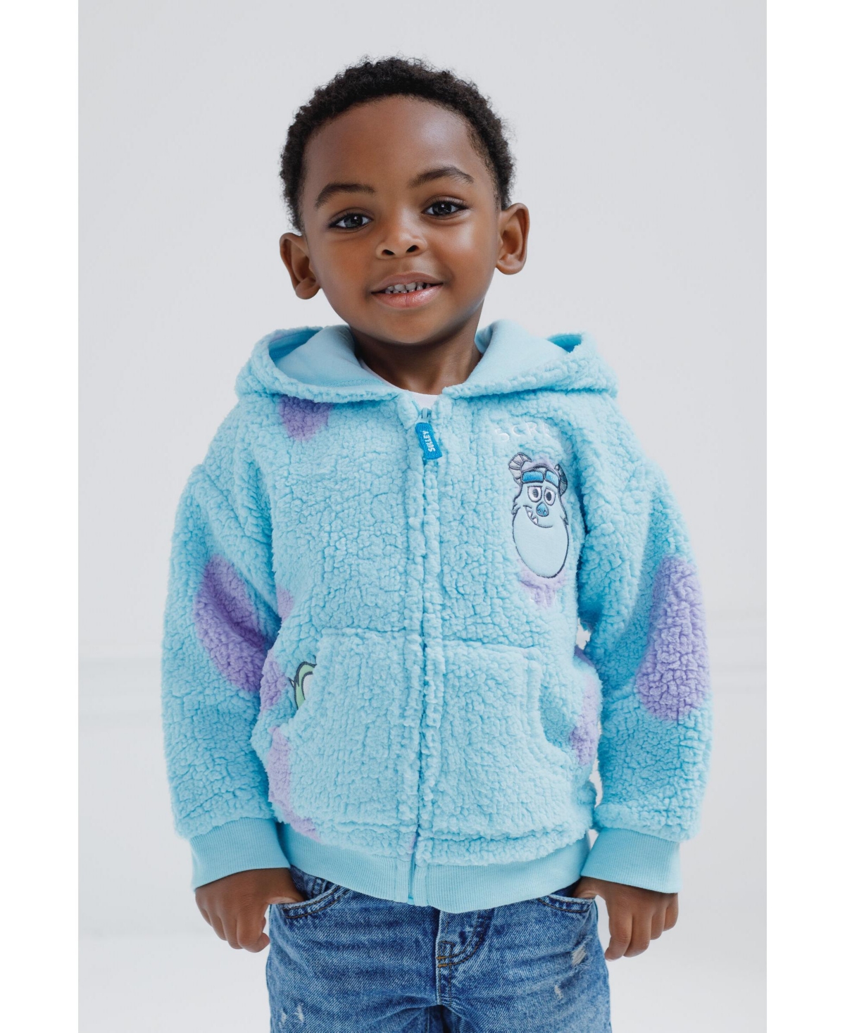 Monsters Inc. Little Boys Cosplay Hoodie Cozy Sherpa
