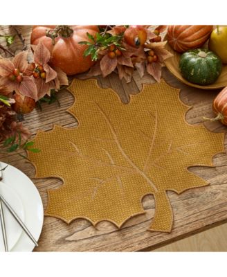 Textured Fabric Leaf Placemat