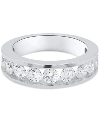 Lab Grown Diamond Channel Set Band (2 ct. t.w.) in Sterling Silver or 14K Gold-Plated Sterling Silver