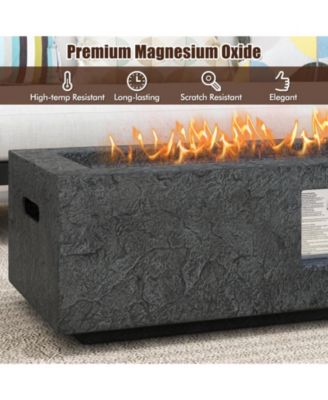 42.5 Inch 50000 BTU Fire Pit Table Set with Stainless Steel Burner