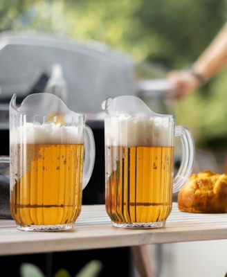 Classic Beer Beverage Pitchers, Set of 2