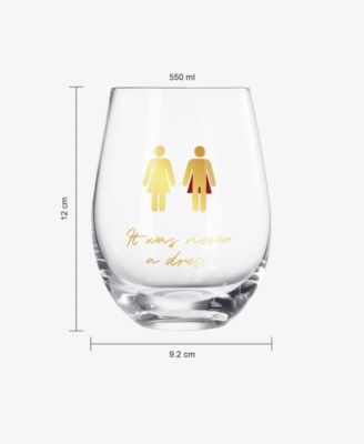 It Was Never a Dress Wine Glass