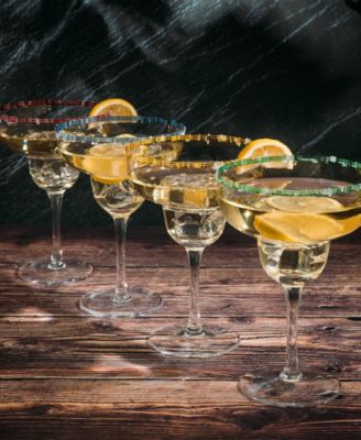 Classic Handblown Margarita Glasses, Set of 4