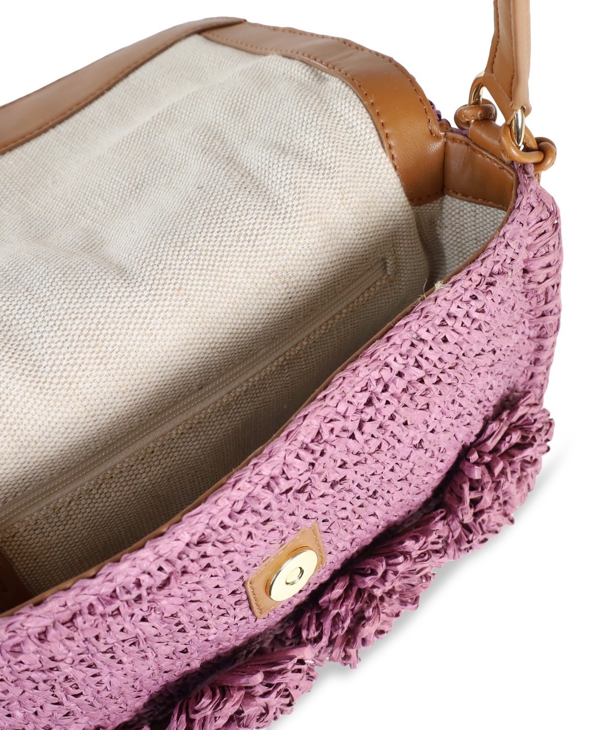 Sam Edelman Phoebe Small Raffia Shoulder Flap Shoulder Bag