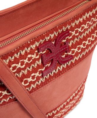 Khiara Leather Espadrille Fan Crossbody Bag