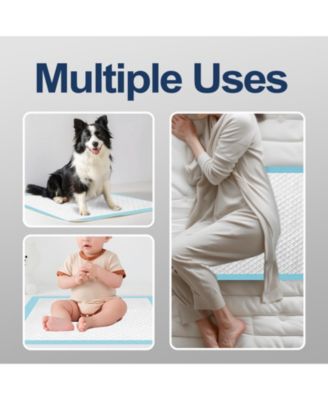All-Absorb, X-Large  Dog and Puppy Training Pads, Ultra Absorbent and Odor Eliminating, Leak-Proof 5-Layer Potty Training Pads with Quick-Dry Surface, Blue 28" x 34 inch 80t