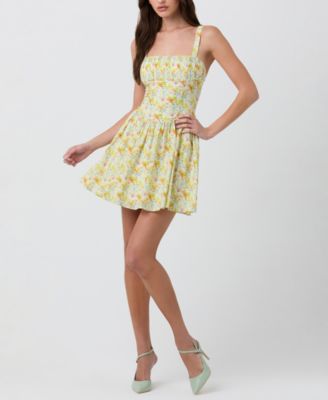 Women's Ruched Cotton Mini Dress