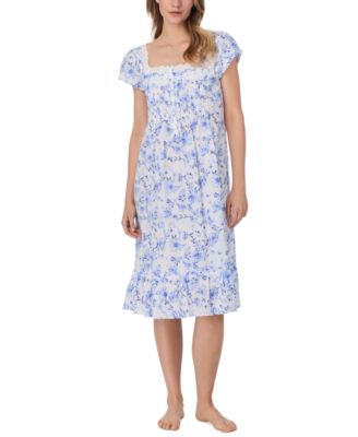 Eileen West - Women's Floral Cap-Sleeve Waltz Nightgown