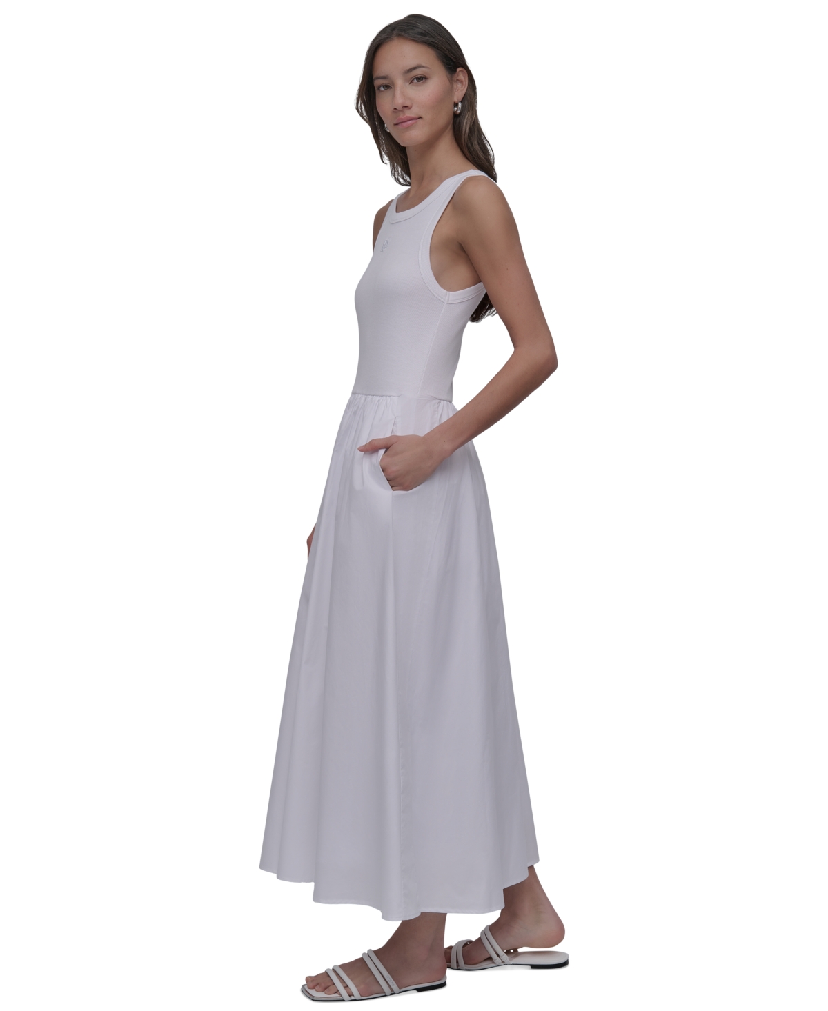 Dkny Jeans Women's Mixed-media Tank Dress