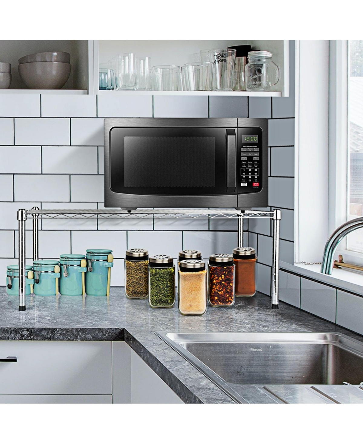 Simple Deluxe Heavy Duty 1-Shelf Shelving, Adjustable Storage Units