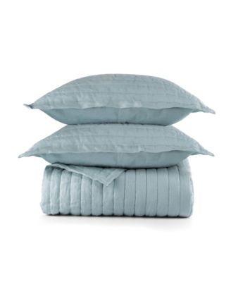 French Linen Channel Stitch Quilt & Sham Set - King/Cal King