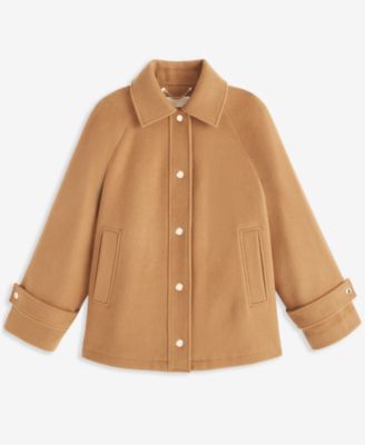 Women's Collared Button-Front Coat, Exclusively at Macy's