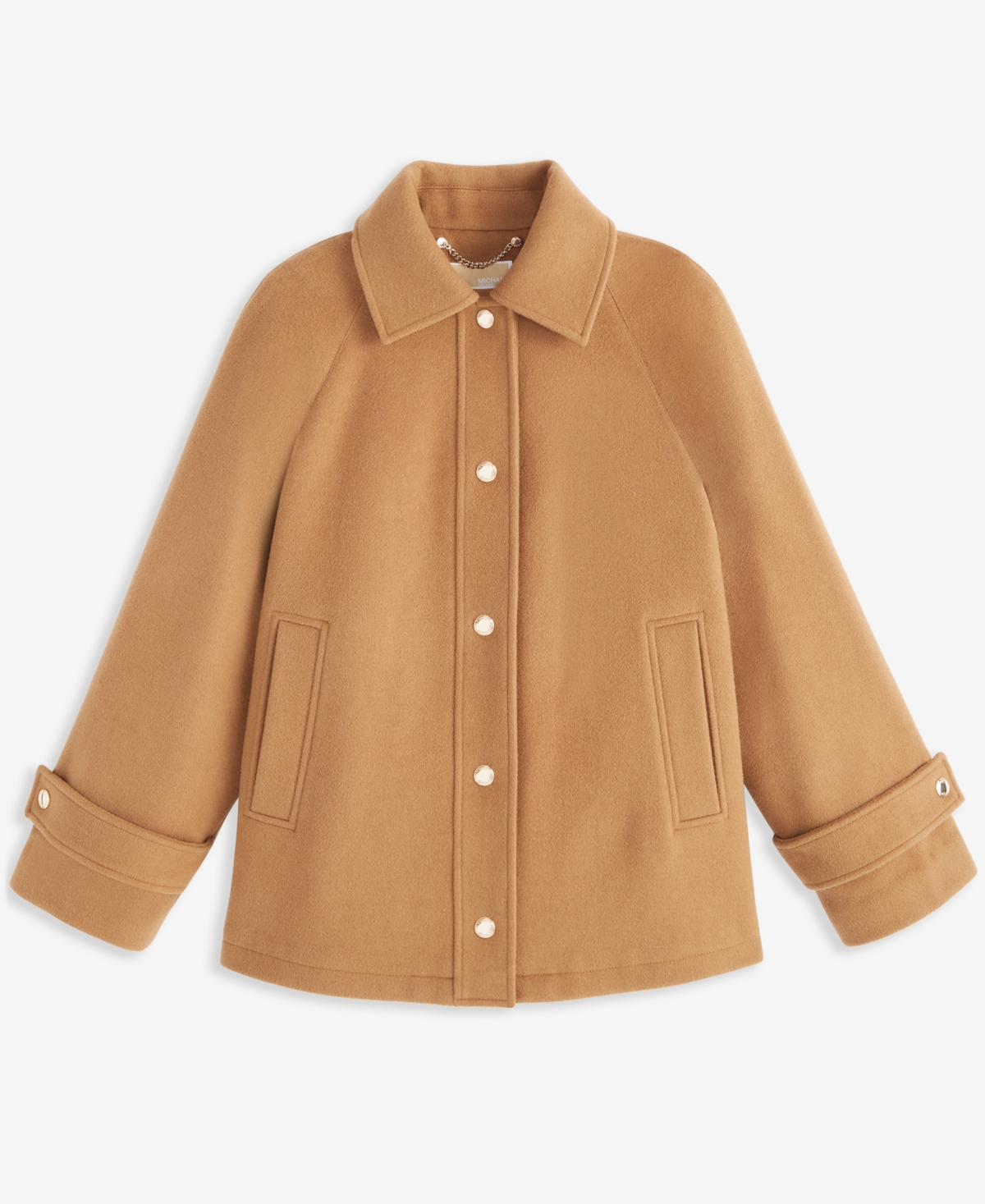 Michael Kors Michael  Women's Collared Button-front Coat, Exclusively At Macy's In Brown